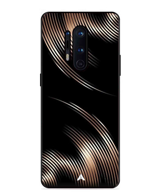 Stripe Pattern 1 Metal Back Cover Phone Case for Oneplus 8 Pro