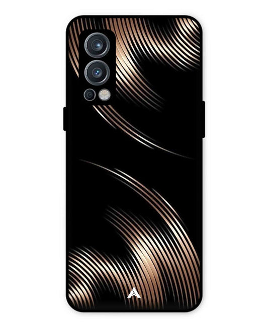 Stripe Pattern 1 Metal Back Cover Phone Case for Oneplus Nord 2