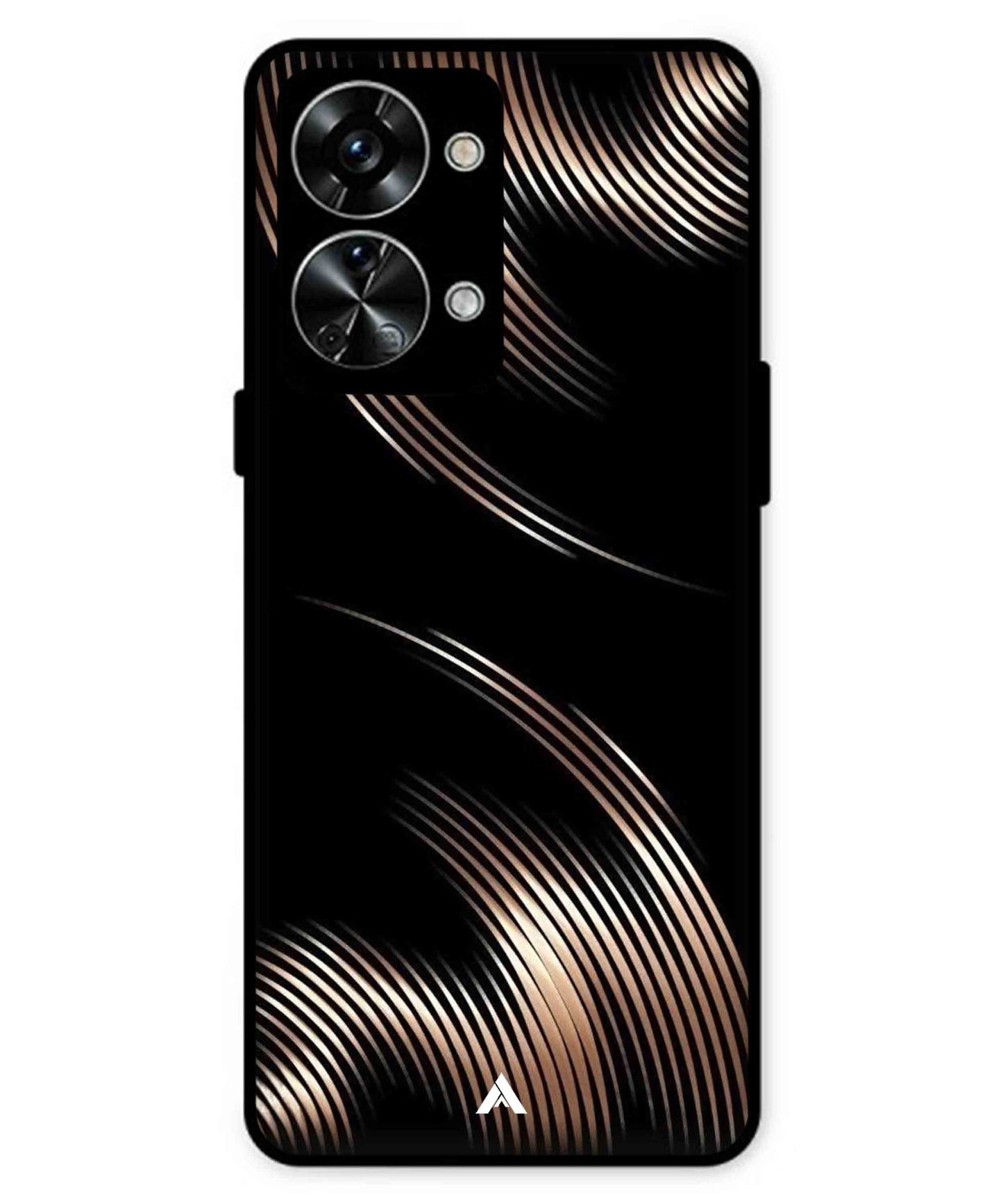 Stripe Pattern 1 Metal Back Cover Phone Case for Oneplus Nord 2T