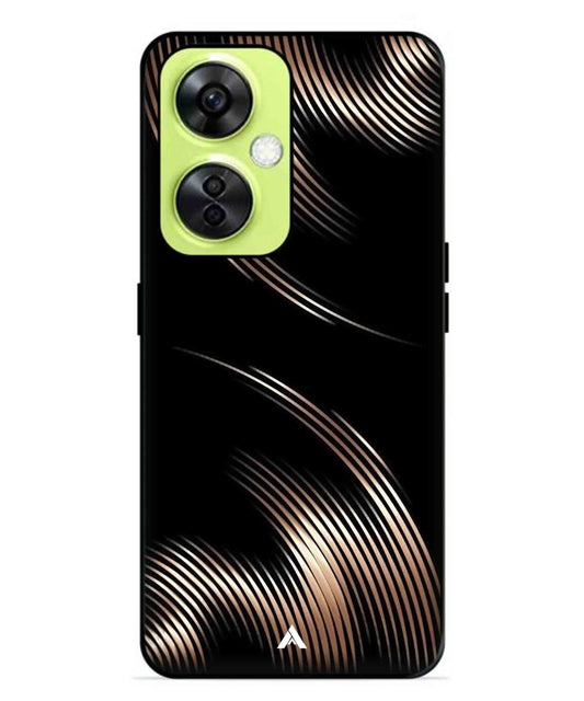 Stripe Pattern 1 Metal Back Cover Phone Case for Oneplus Nord CE 3 Lite