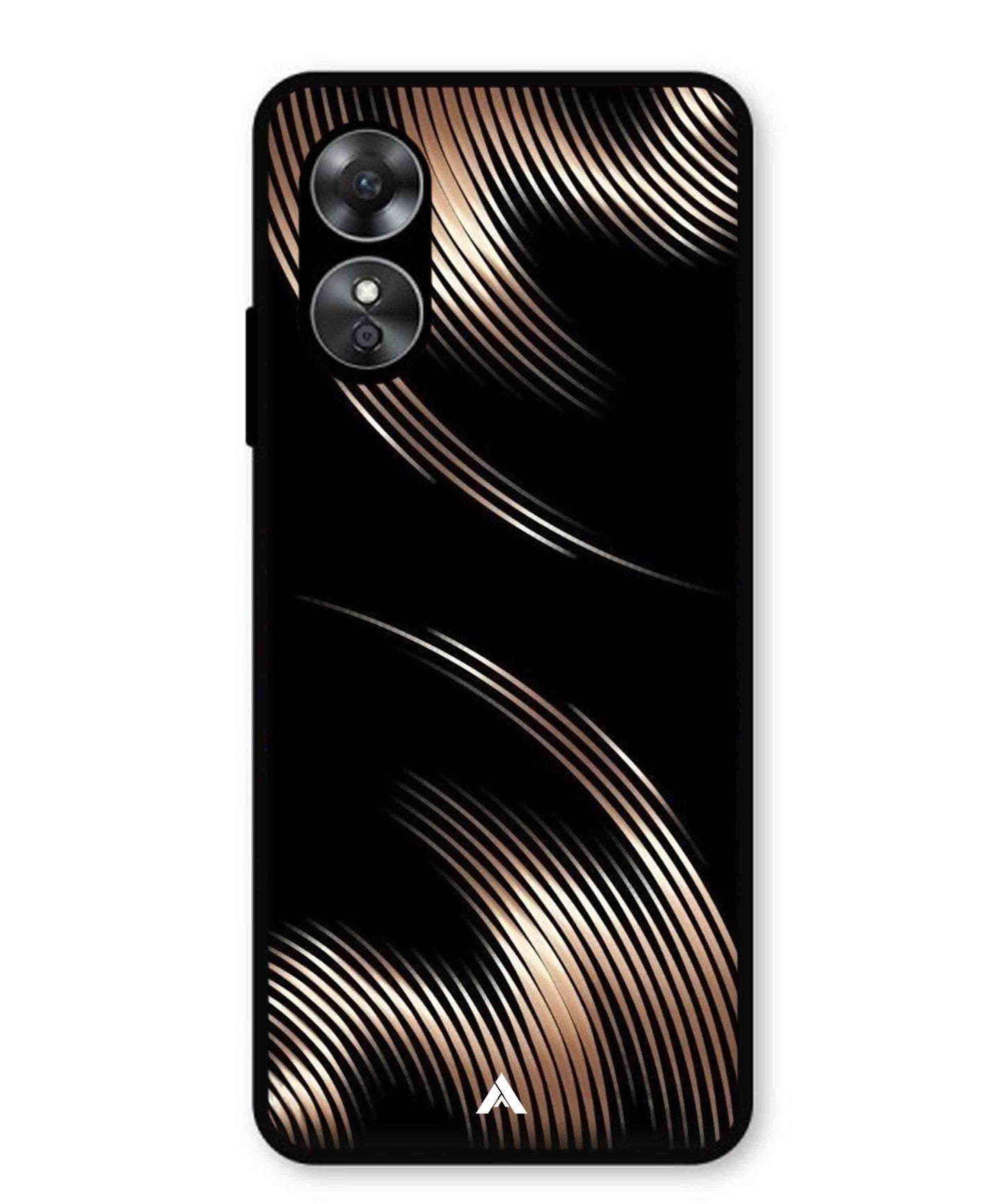 Stripe Pattern 1 Metal Back Cover Phone Case for Oppo A17