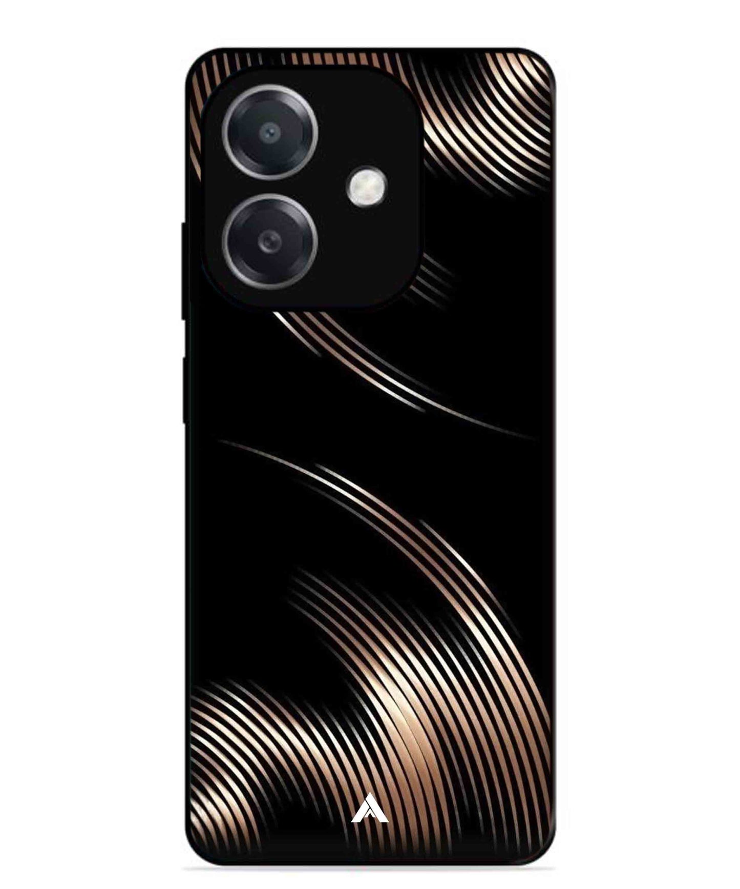 Stripe Pattern 1 Metal Back Cover Phone Case for Oppo A3X