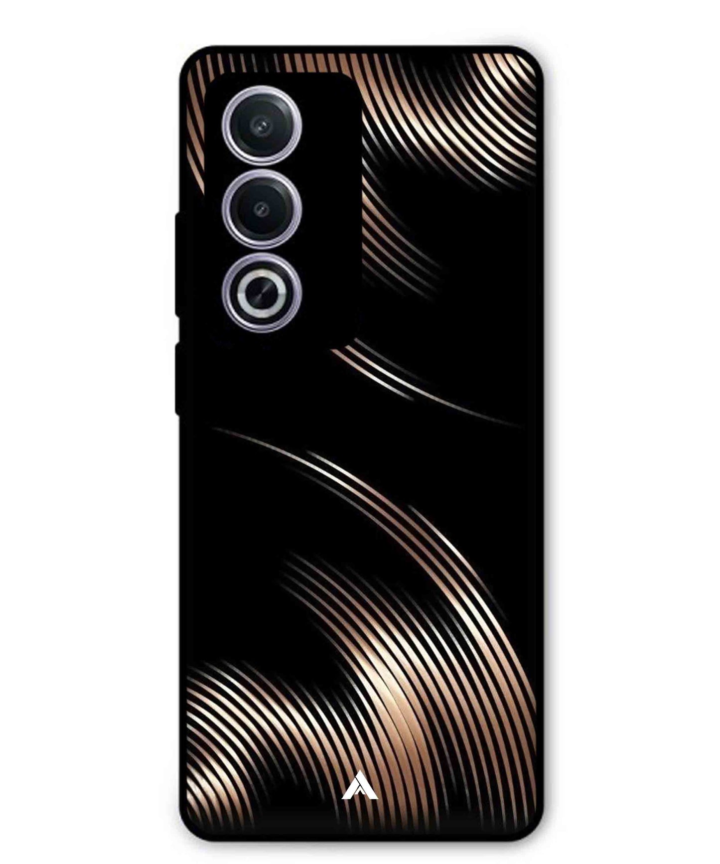 Stripe Pattern 1 Metal Back Cover Phone Case for Oppo A3 Pro