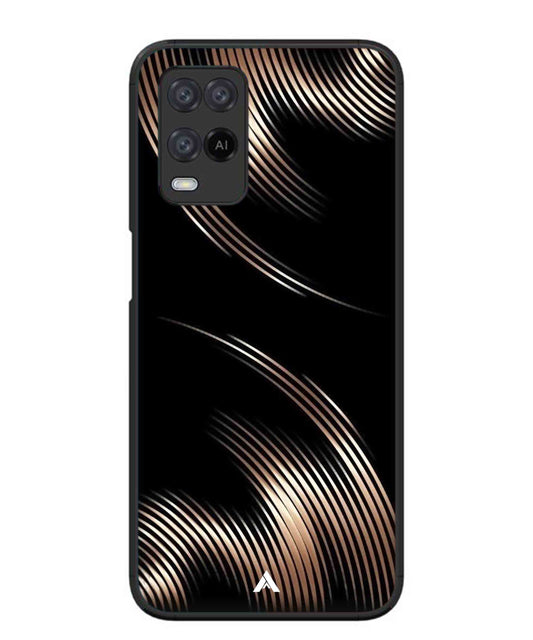 Stripe Pattern 1 Metal Back Cover Phone Case for Oppo A54