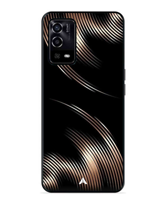 Stripe Pattern 1 Metal Back Cover Phone Case for Oppo A55