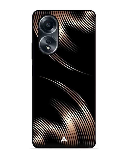 Stripe Pattern 1 Metal Back Cover Phone Case for Oppo A58
