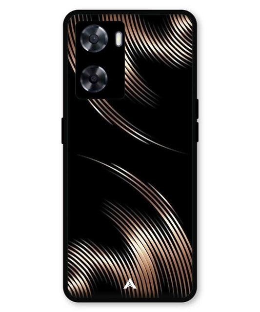 Stripe Pattern 1 Metal Back Cover Phone Case for Oppo A77s