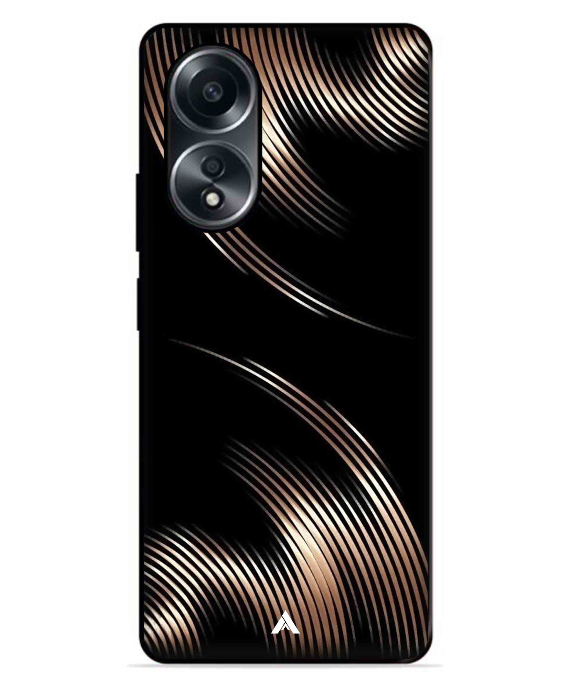 Stripe Pattern 1 Metal Back Cover Phone Case for Oppo A78