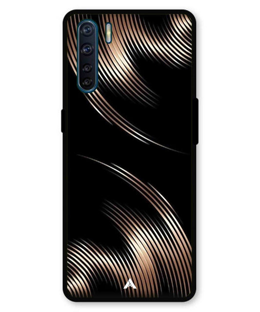 Stripe Pattern 1 Metal Back Cover Phone Case for Oppo A91