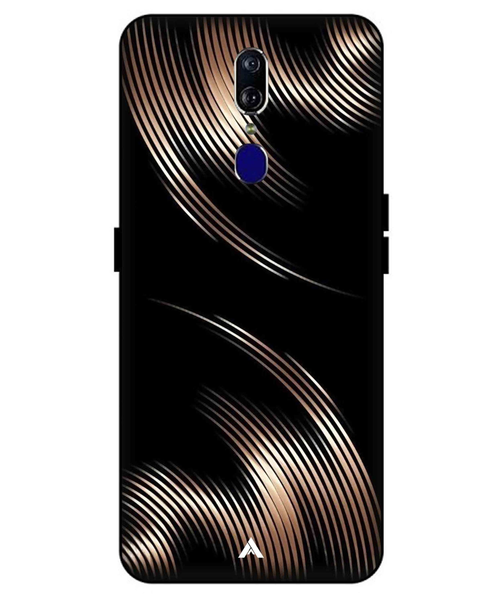 Stripe Pattern 1 Metal Back Cover Phone Case for Oppo F11
