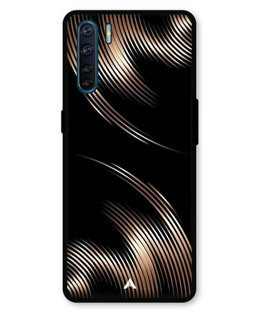 Stripe Pattern 1 Metal Back Cover Phone Case for Oppo F15