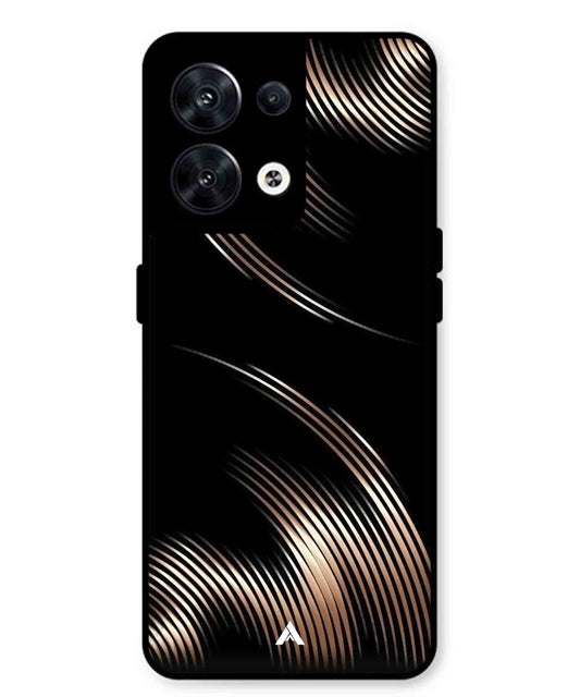Stripe Pattern 1 Metal Back Cover Phone Case for Oppo Reno 10 Pro