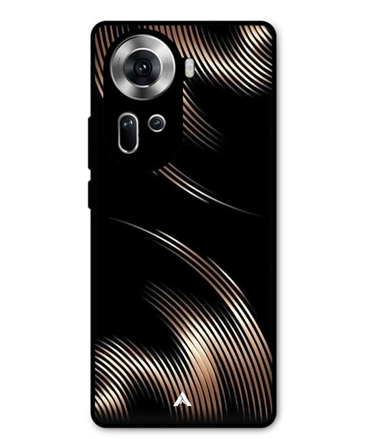 Stripe Pattern 1 Metal Back Cover Phone Case for Oppo Reno 11