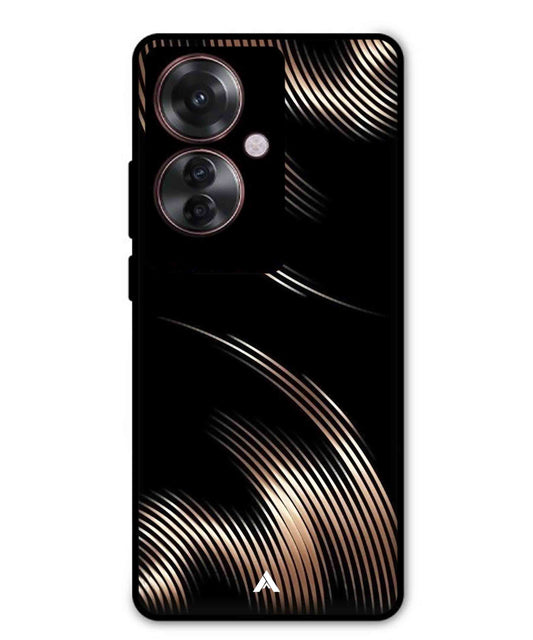 Stripe Pattern 1 Metal Back Cover Phone Case for Oppo Reno 11F