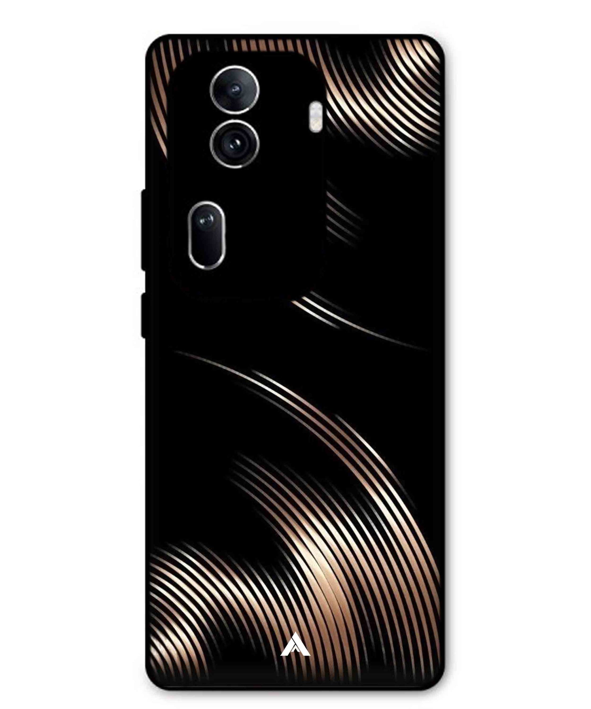 Stripe Pattern 1 Metal Back Cover Phone Case for Oppo Reno 11 Pro