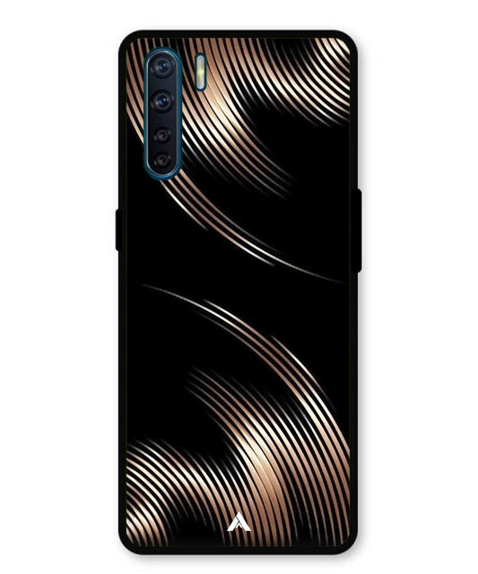 Stripe Pattern 1 Metal Back Cover Phone Case for Oppo Reno 3