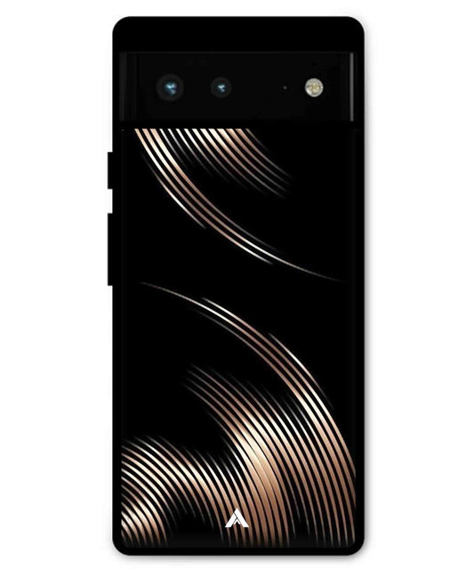 Stripe Pattern 1 Metal Back Cover Phone Case for Pixel 6 Pro