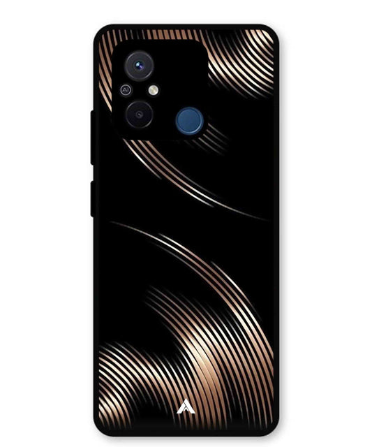 Stripe Pattern 1 Metal Back Cover Phone Case for Poco C55
