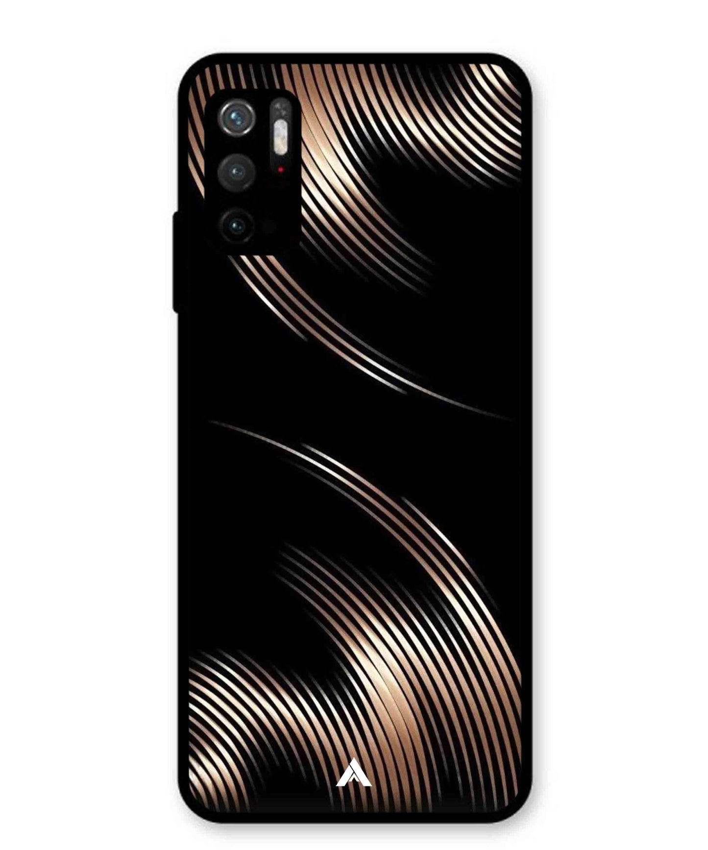 Stripe Pattern 1 Metal Back Cover Phone Case for Poco M3 Pro