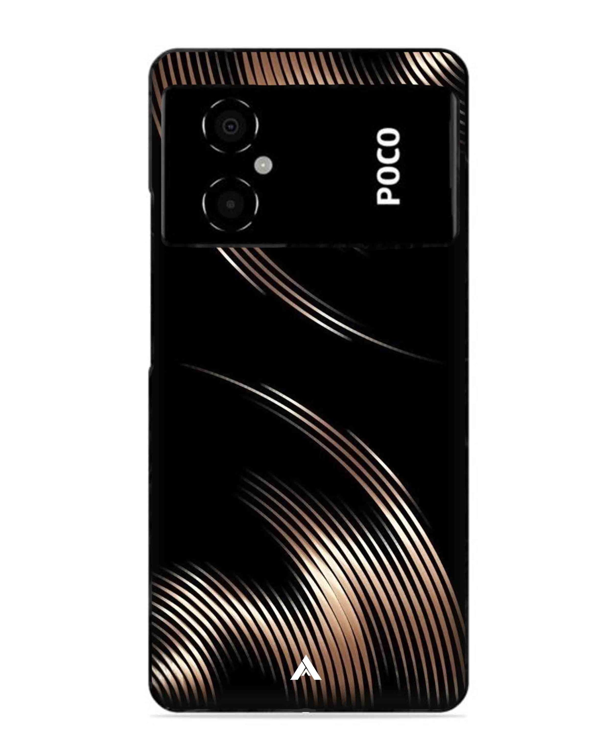 Stripe Pattern 1 Metal Back Cover Phone Case for Poco M4 5G
