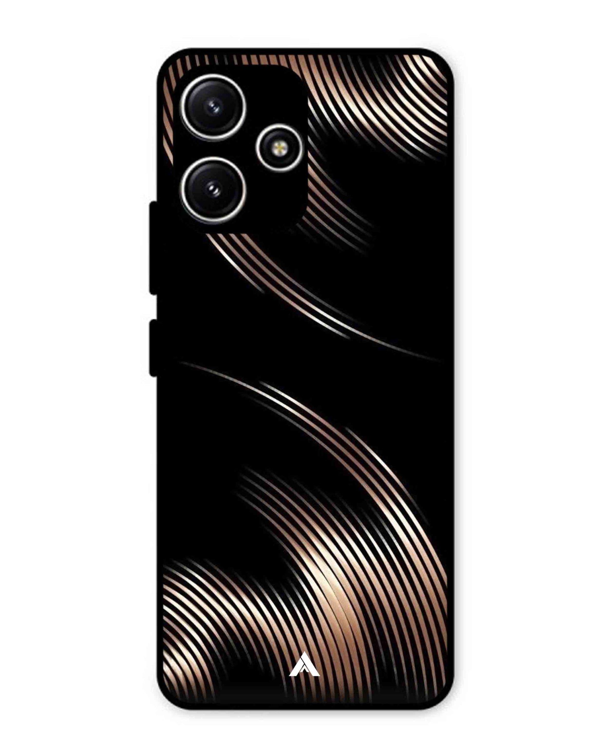 Stripe Pattern 1 Metal Back Cover Phone Case for Poco M6 Pro