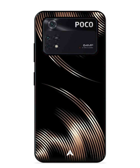 Stripe Pattern 1 Metal Back Cover Phone Case for Poco X4 Pro