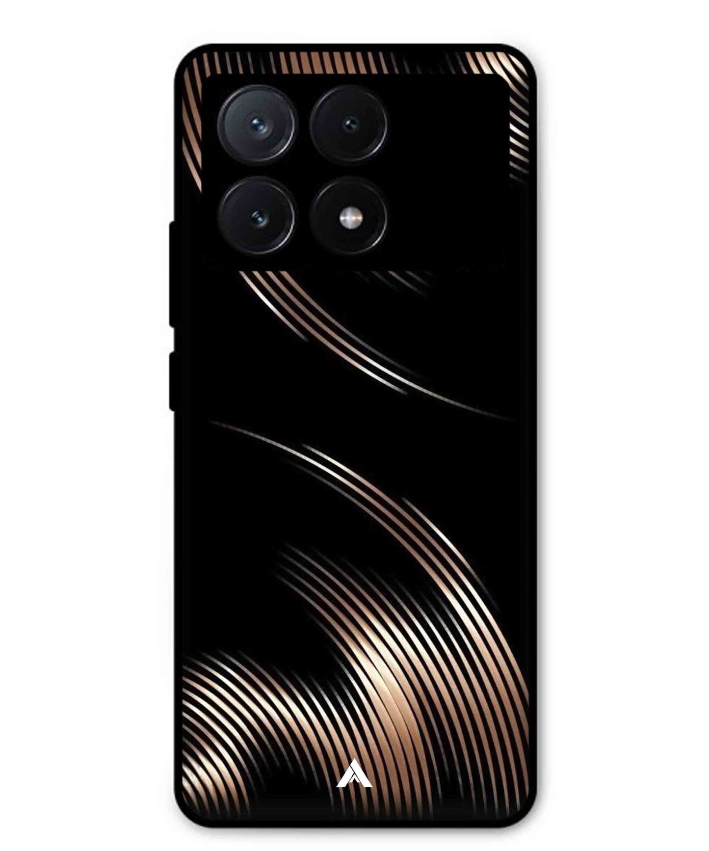 Stripe Pattern 1 Metal Back Cover Phone Case for Poco X6 Pro