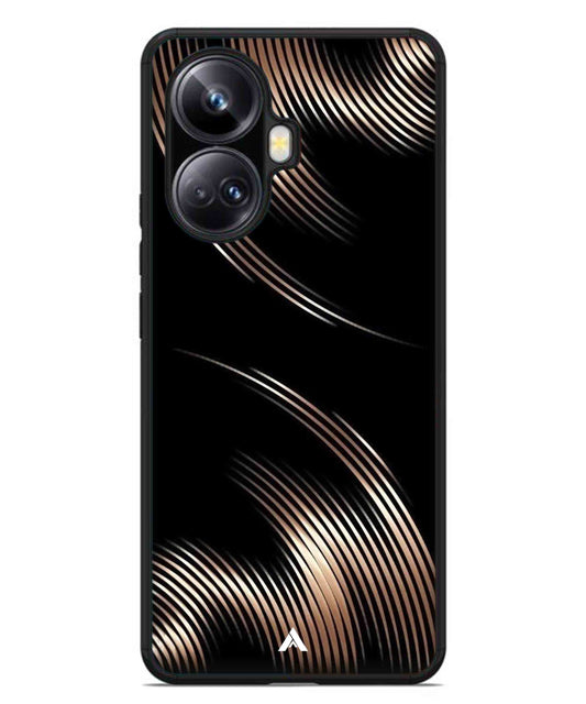 Stripe Pattern 1 Metal Back Cover Phone Case for Realme 10 Pro Plus