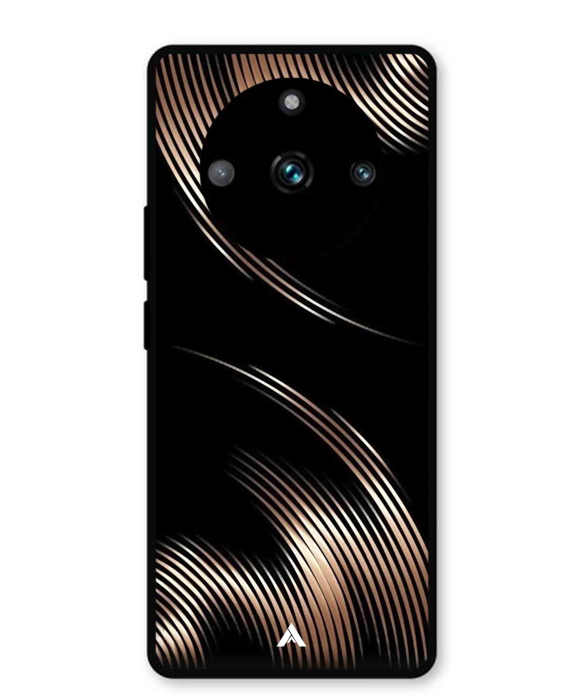Stripe Pattern 1 Metal Back Cover Phone Case for Realme 11 Pro Plus