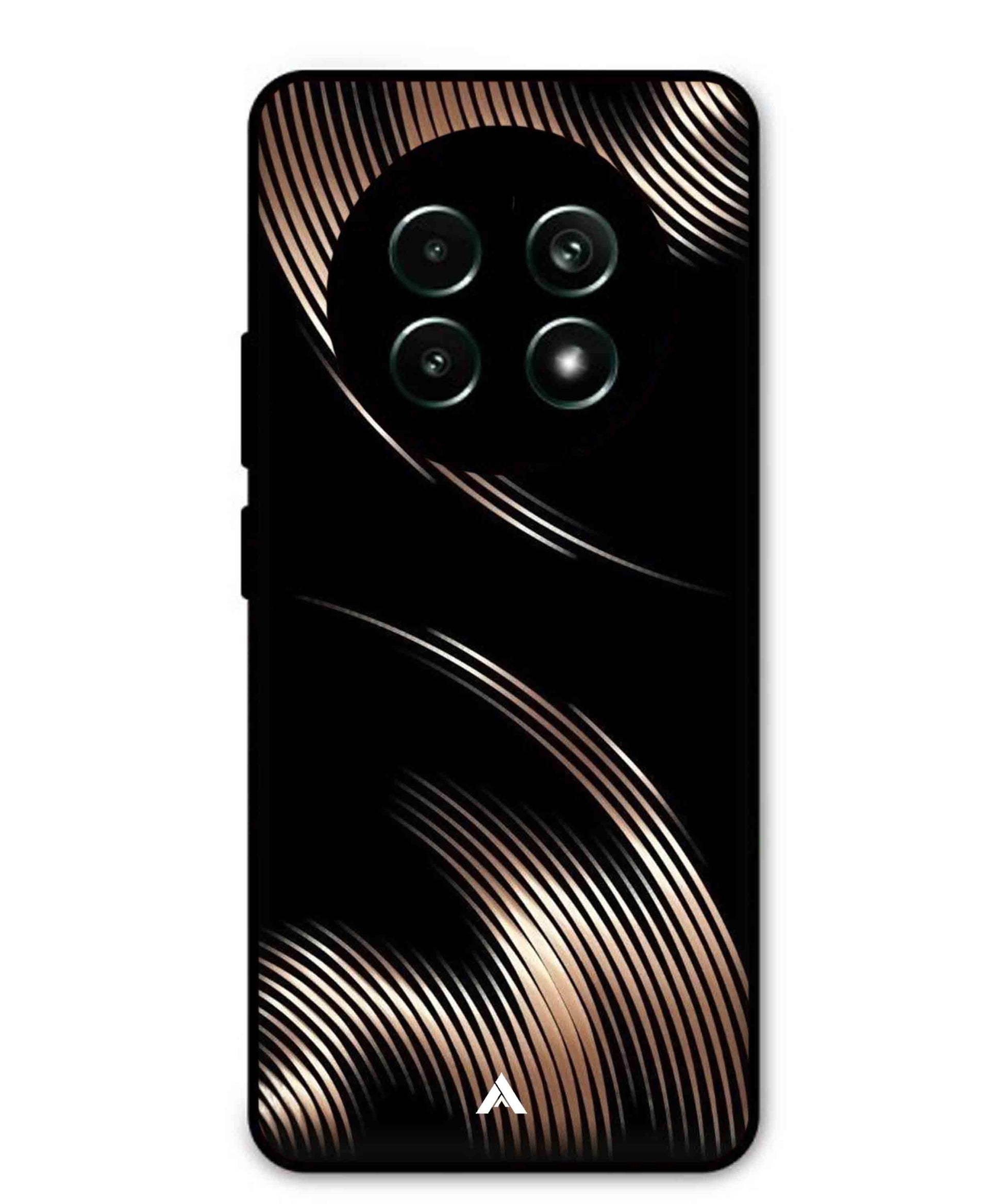 Stripe Pattern 1 Metal Back Cover Phone Case for Realme 13 Pro Plus