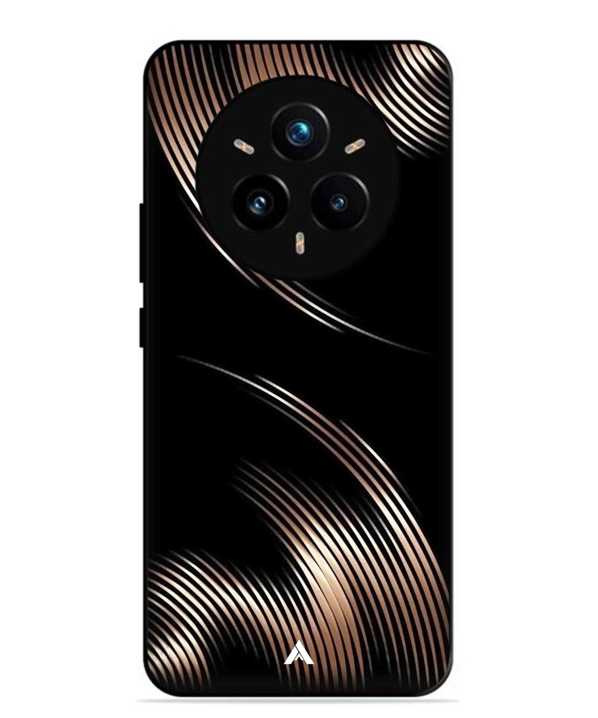 Stripe Pattern 1 Metal Back Cover Phone Case for Realme 14 Pro