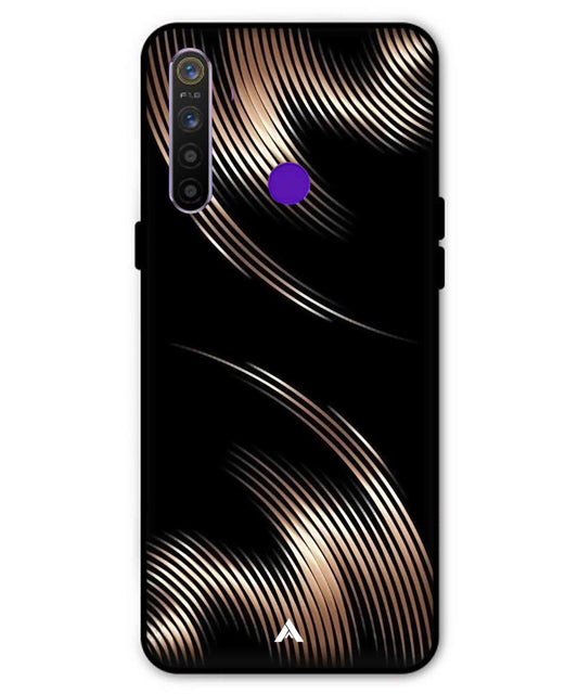Stripe Pattern 1 Metal Back Cover Phone Case for Realme 5
