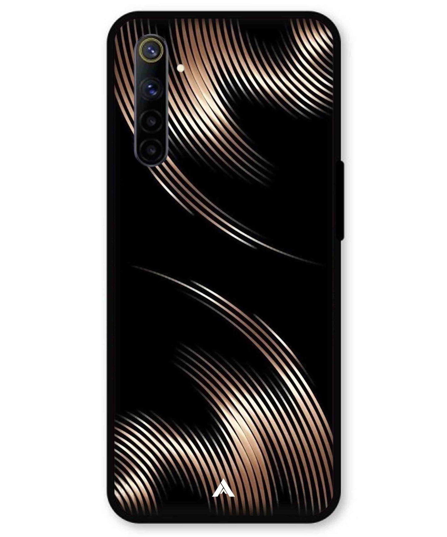 Stripe Pattern 1 Metal Back Cover Phone Case for Realme 6i
