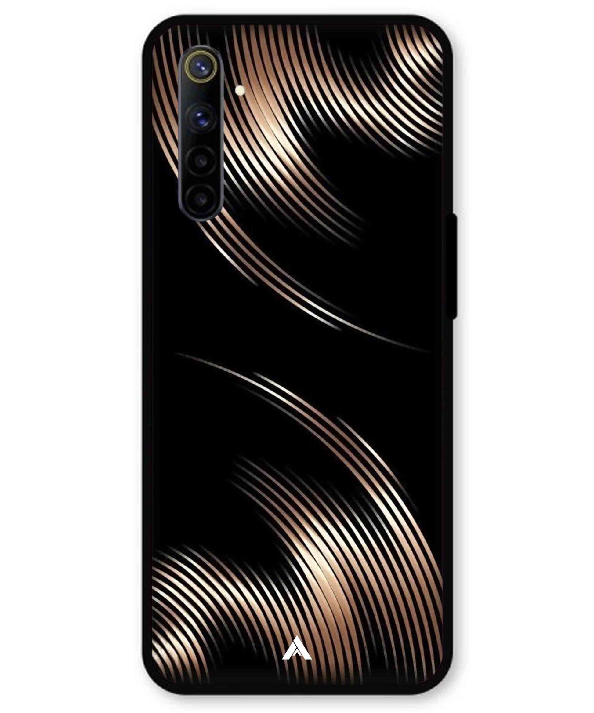 Stripe Pattern 1 Metal Back Cover Phone Case for Realme 6i