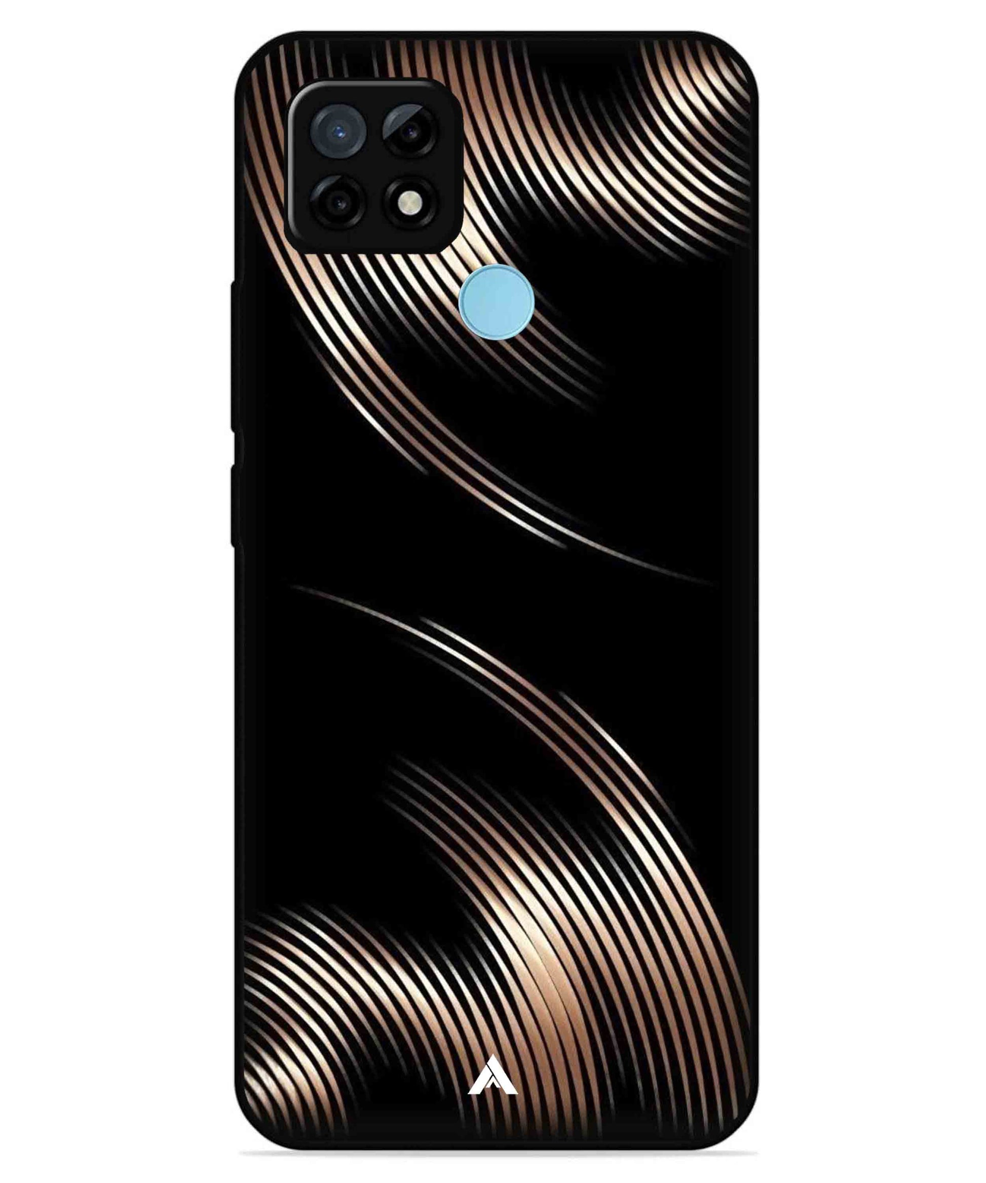 Stripe Pattern 1 Metal Back Cover Phone Case for Realme C25Y
