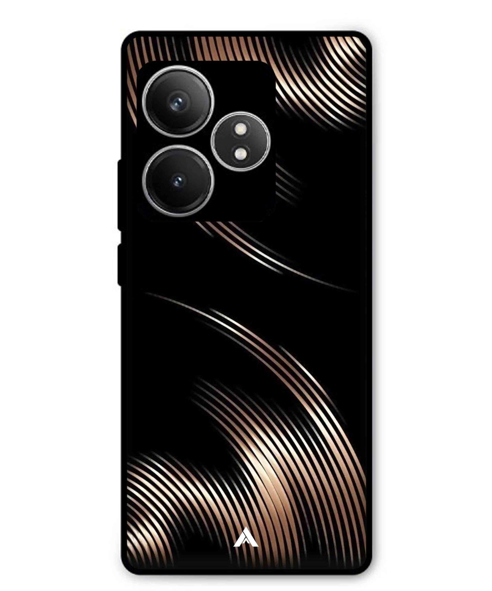 Stripe Pattern 1 Metal Back Cover Phone Case for Realme GT 6T
