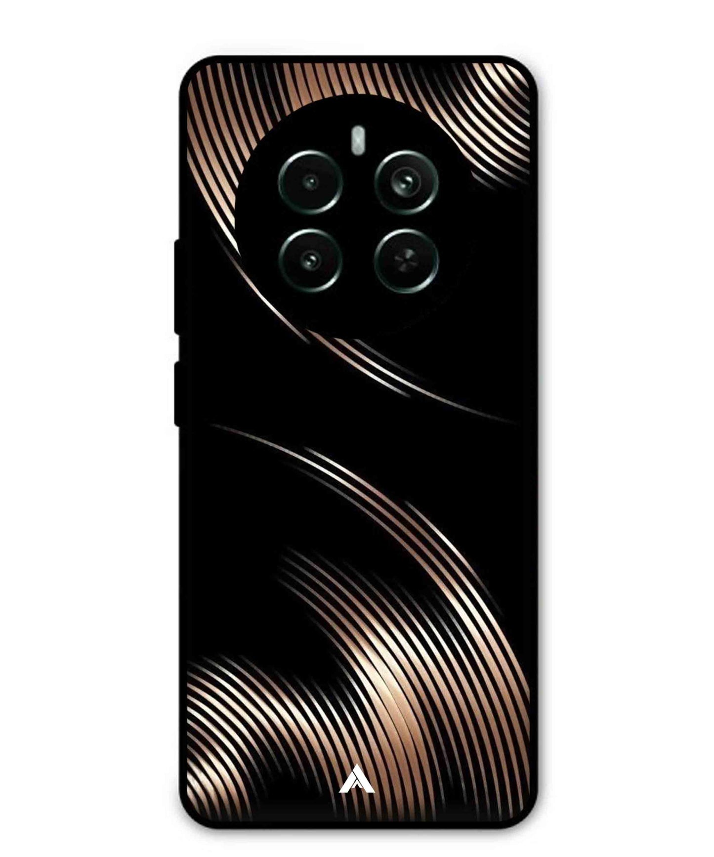 Stripe Pattern 1 Metal Back Cover Phone Case for Realme Narzo 70 Pro
