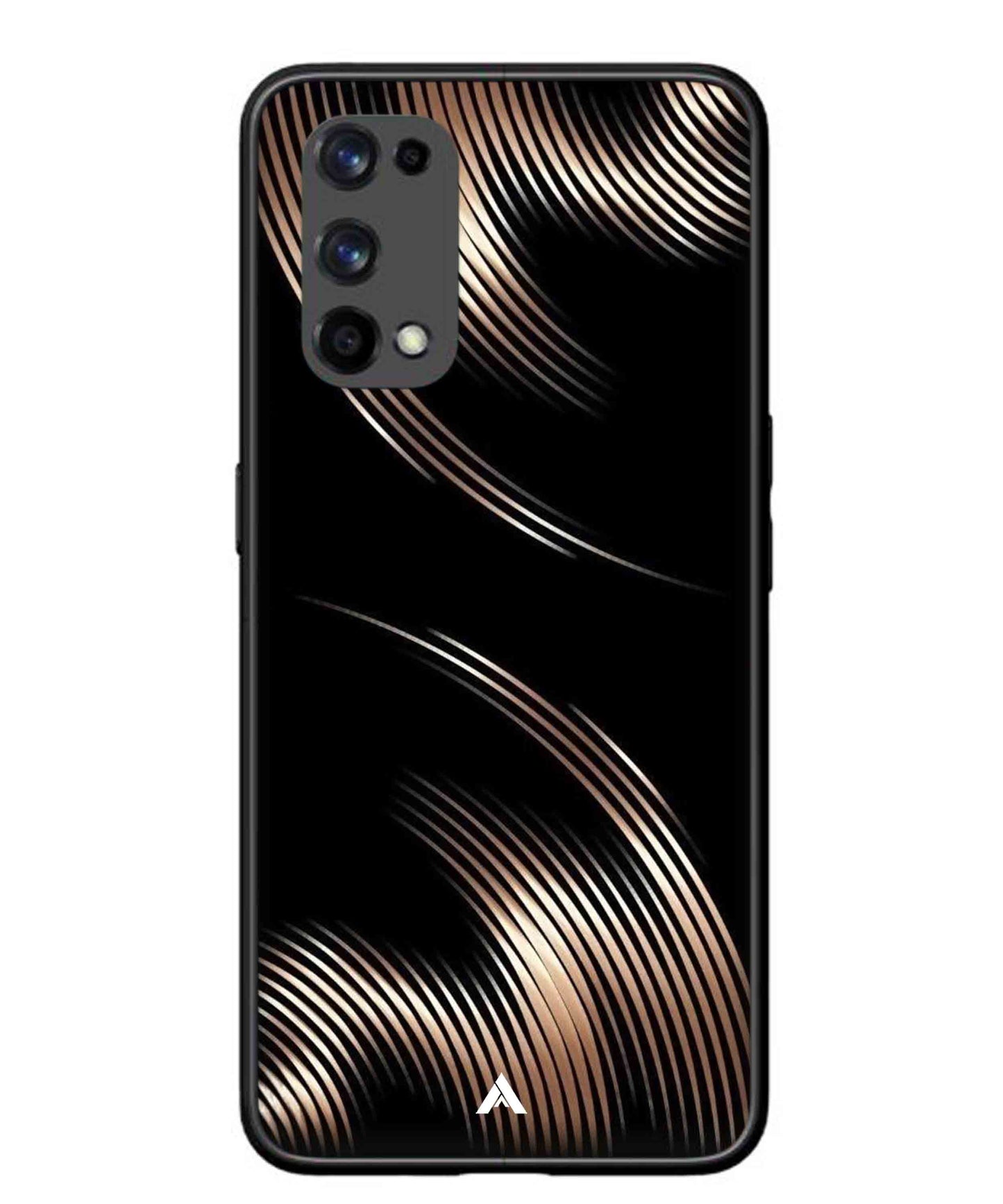 Stripe Pattern 1 Metal Back Cover Phone Case for Realme X7 Pro