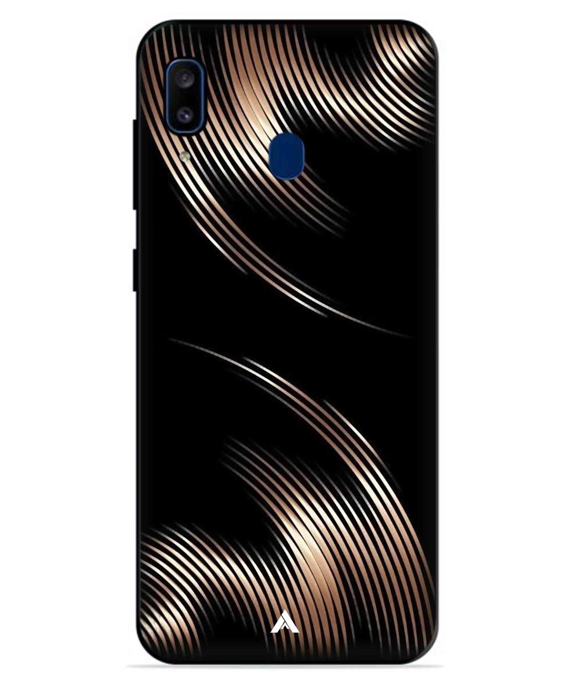Stripe Pattern 1 Metal Back Cover Phone Case for Samsung Galaxy A20