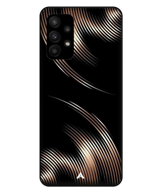 Stripe Pattern 1 Metal Back Cover Phone Case for Samsung Galaxy A23 5G