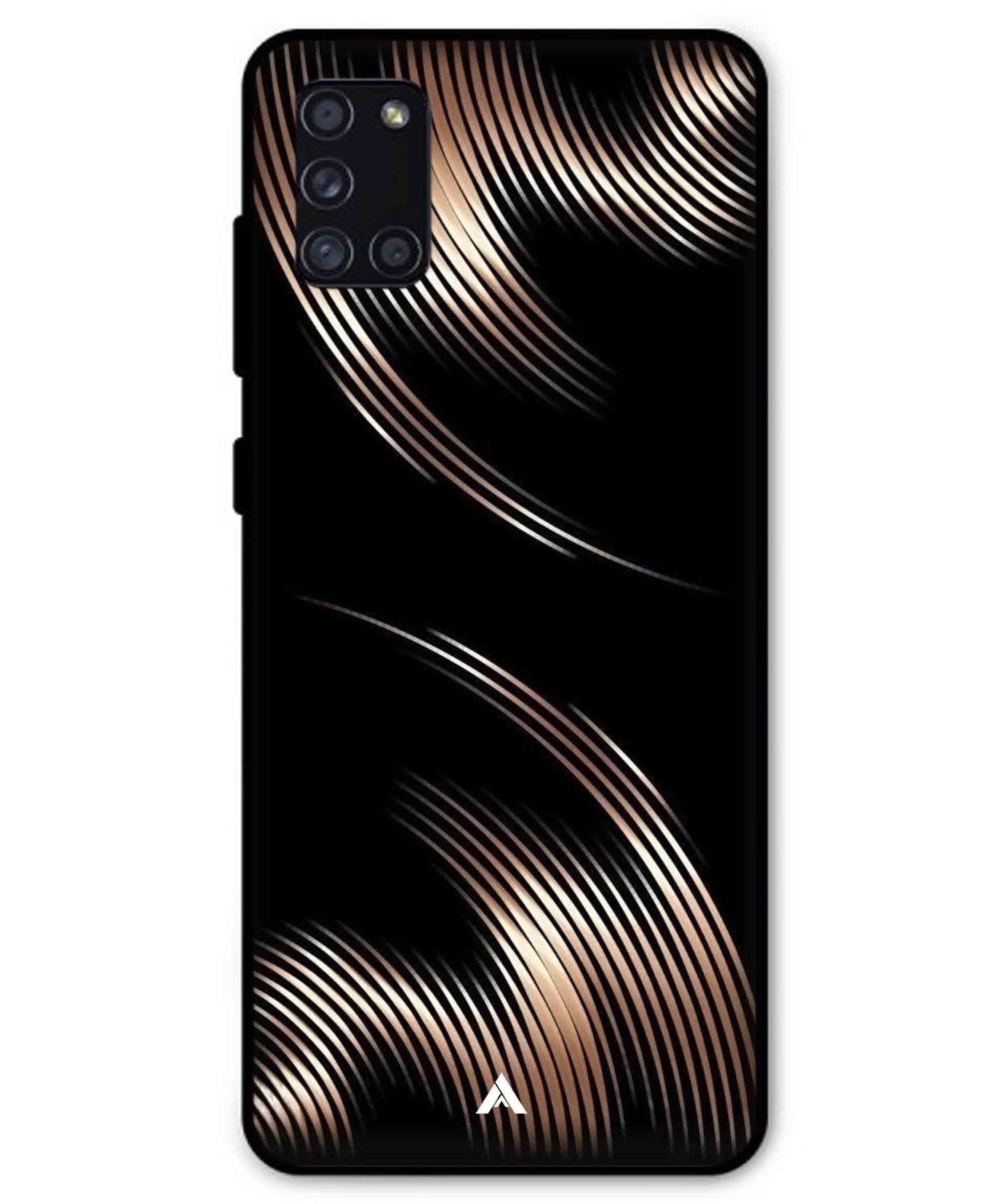 Stripe Pattern 1 Metal Back Cover Phone Case for Samsung Galaxy A31