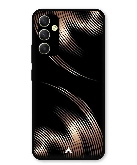 Stripe Pattern 1 Metal Back Cover Phone Case for Samsung Galaxy A34 5G