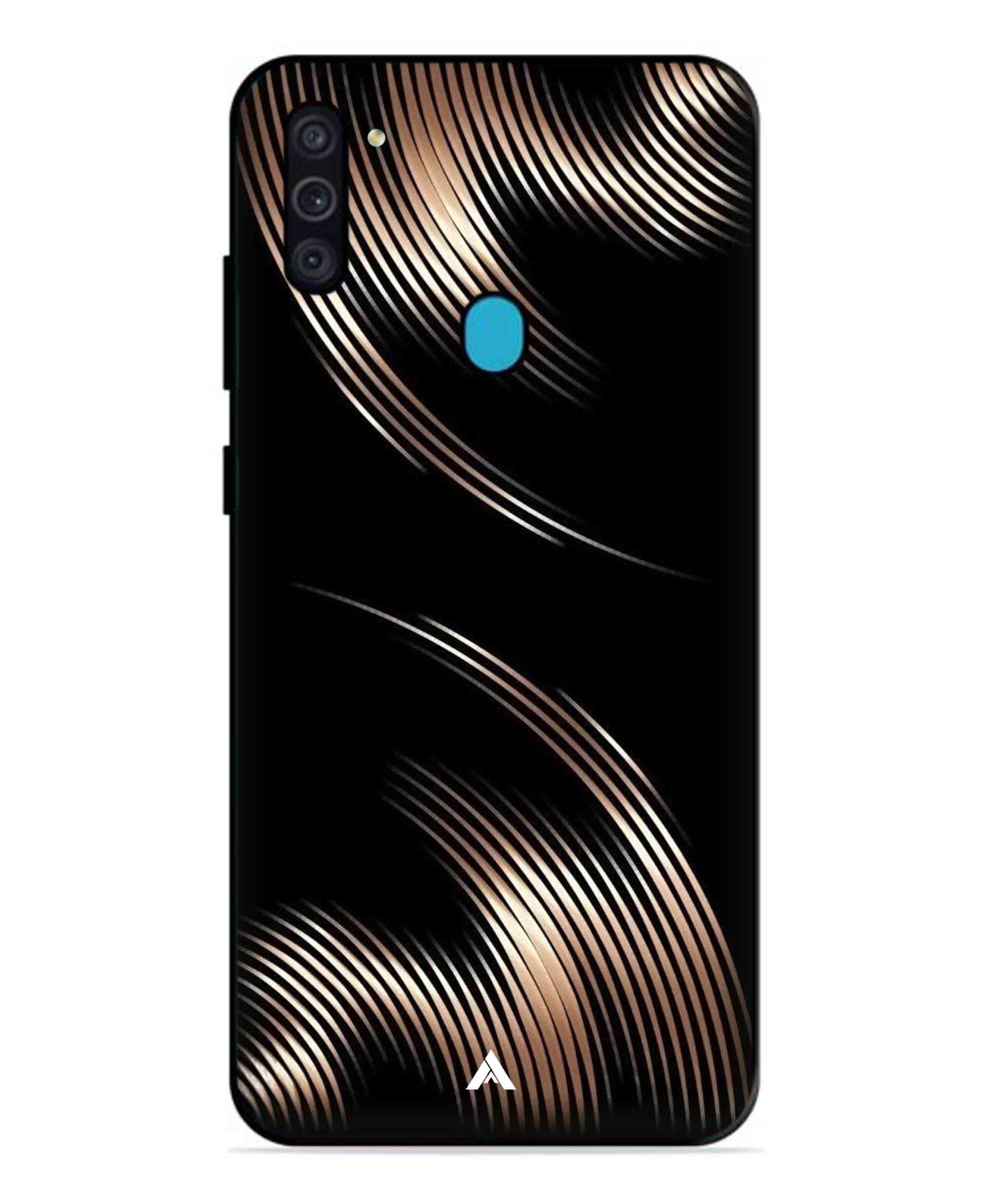 Stripe Pattern 1 Metal Back Cover Phone Case for Samsung Galaxy F11
