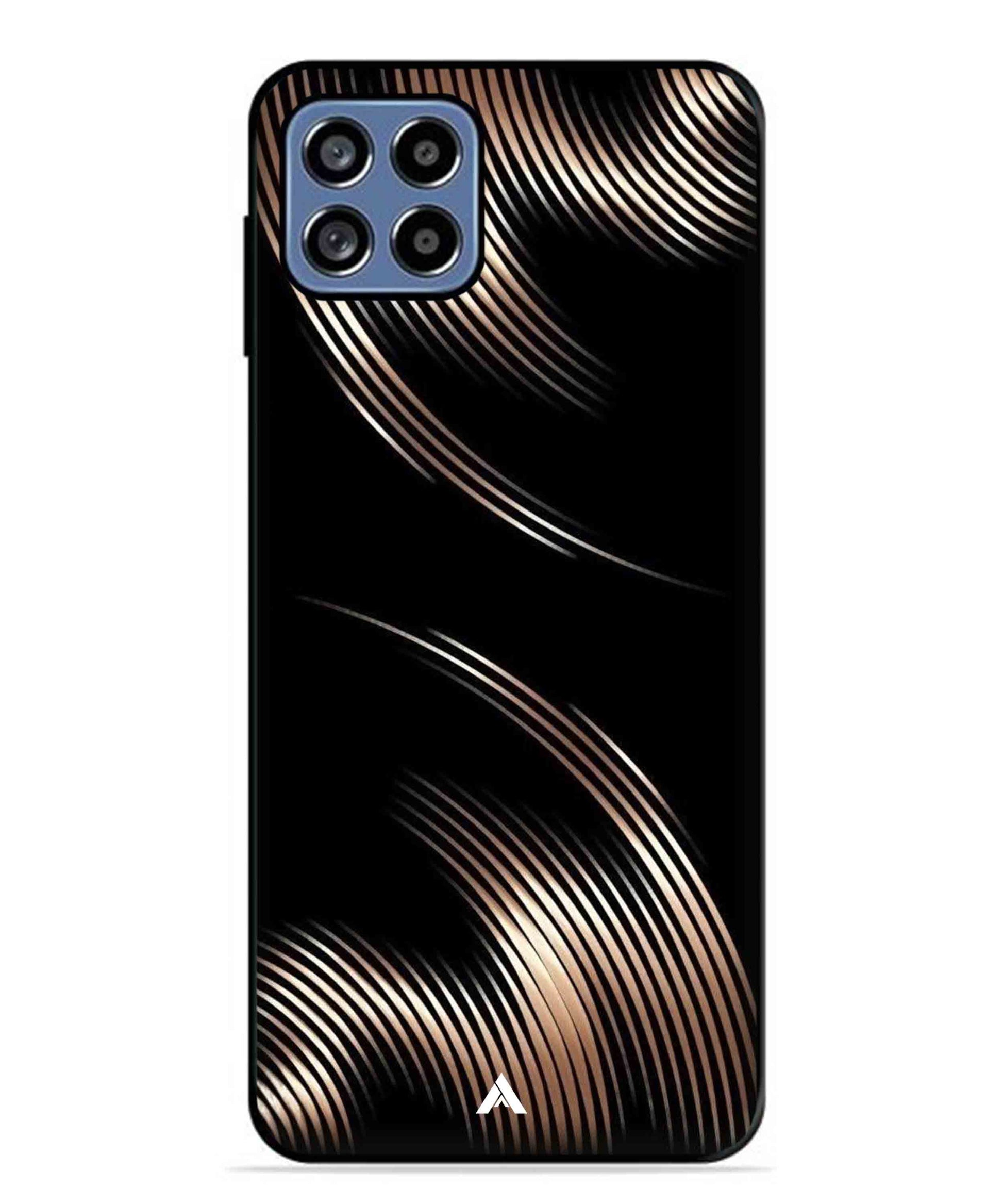 Stripe Pattern 1 Metal Back Cover Phone Case for Samsung Galaxy F42