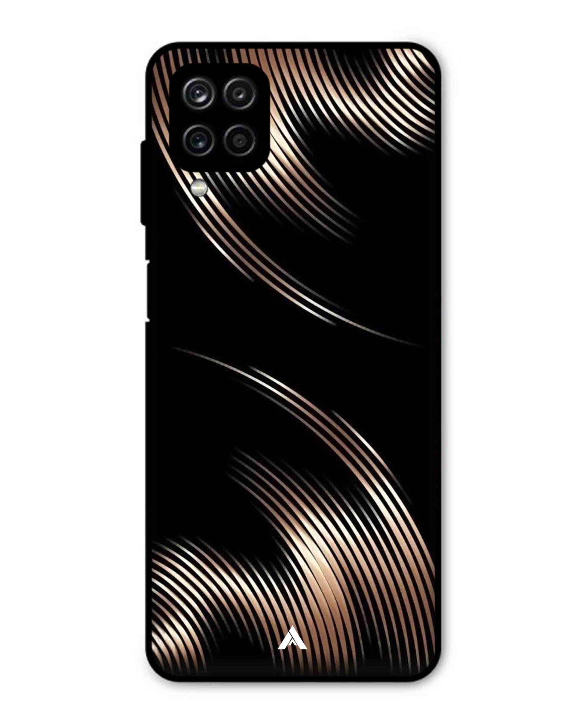 Stripe Pattern 1 Metal Back Cover Phone Case for Samsung Galaxy M12