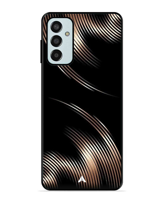 Stripe Pattern 1 Metal Back Cover Phone Case for Samsung Galaxy M13 4G