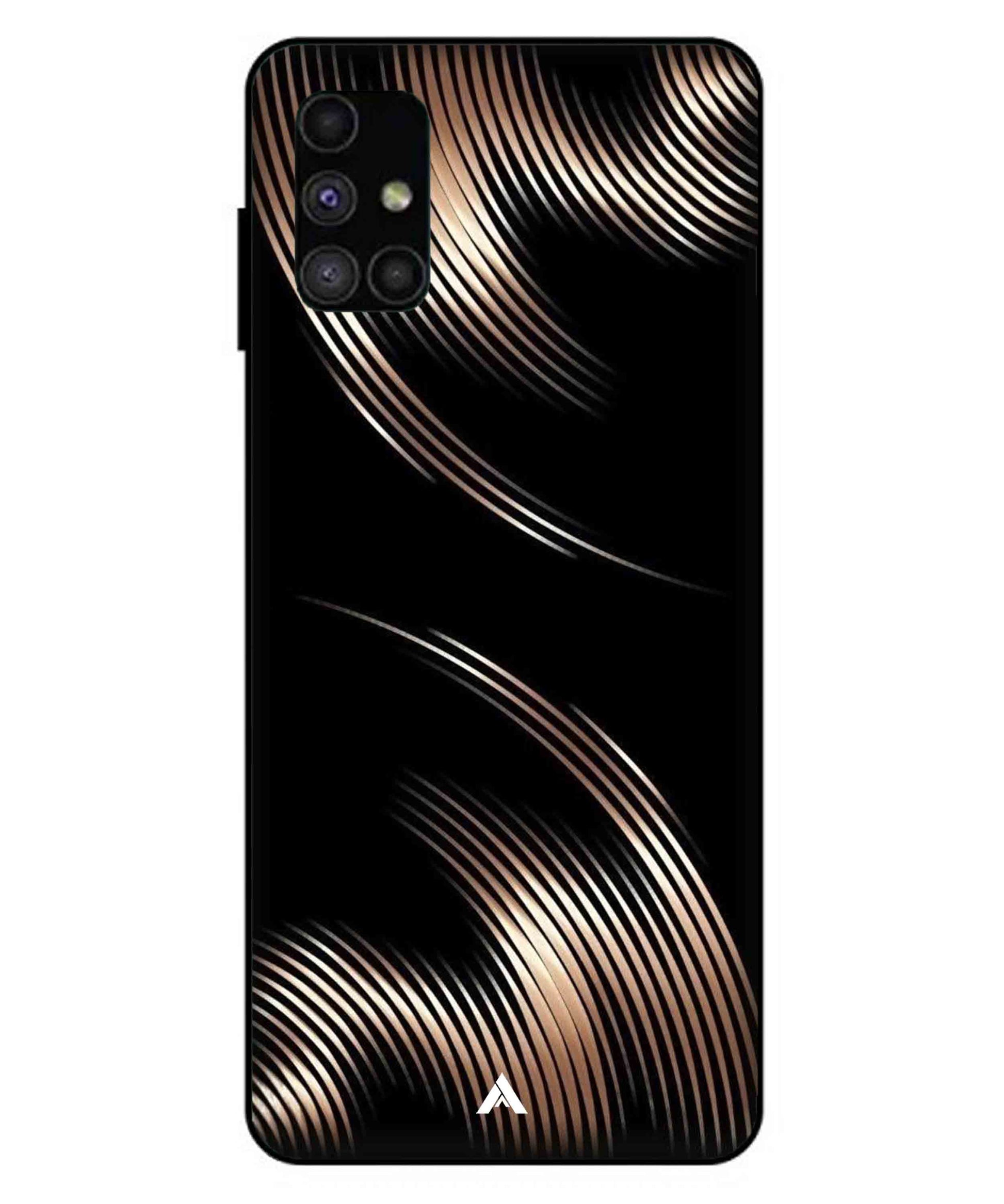 Stripe Pattern 1 Metal Back Cover Phone Case for Samsung Galaxy M51