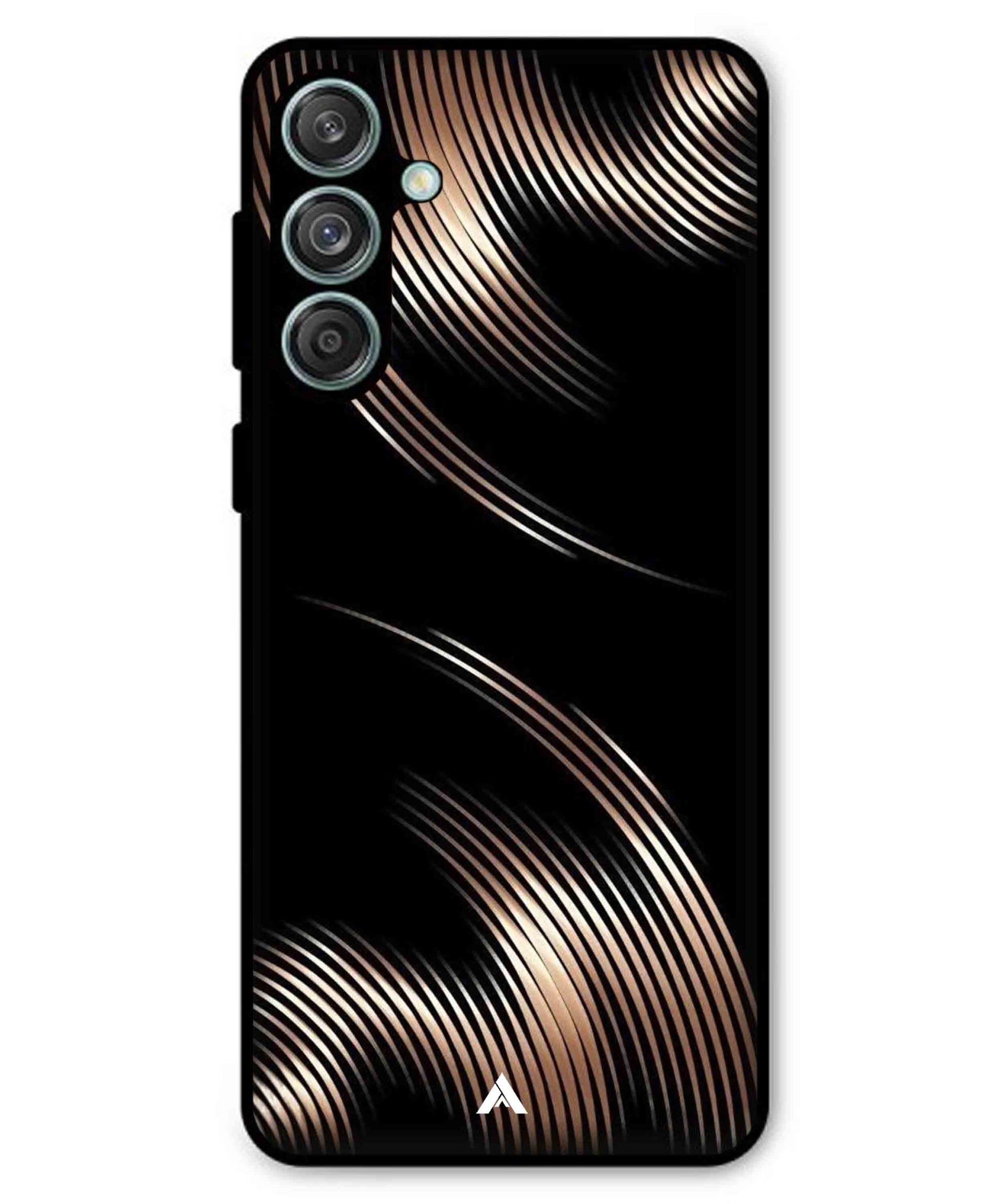 Stripe Pattern 1 Metal Back Cover Phone Case for Samsung Galaxy M55
