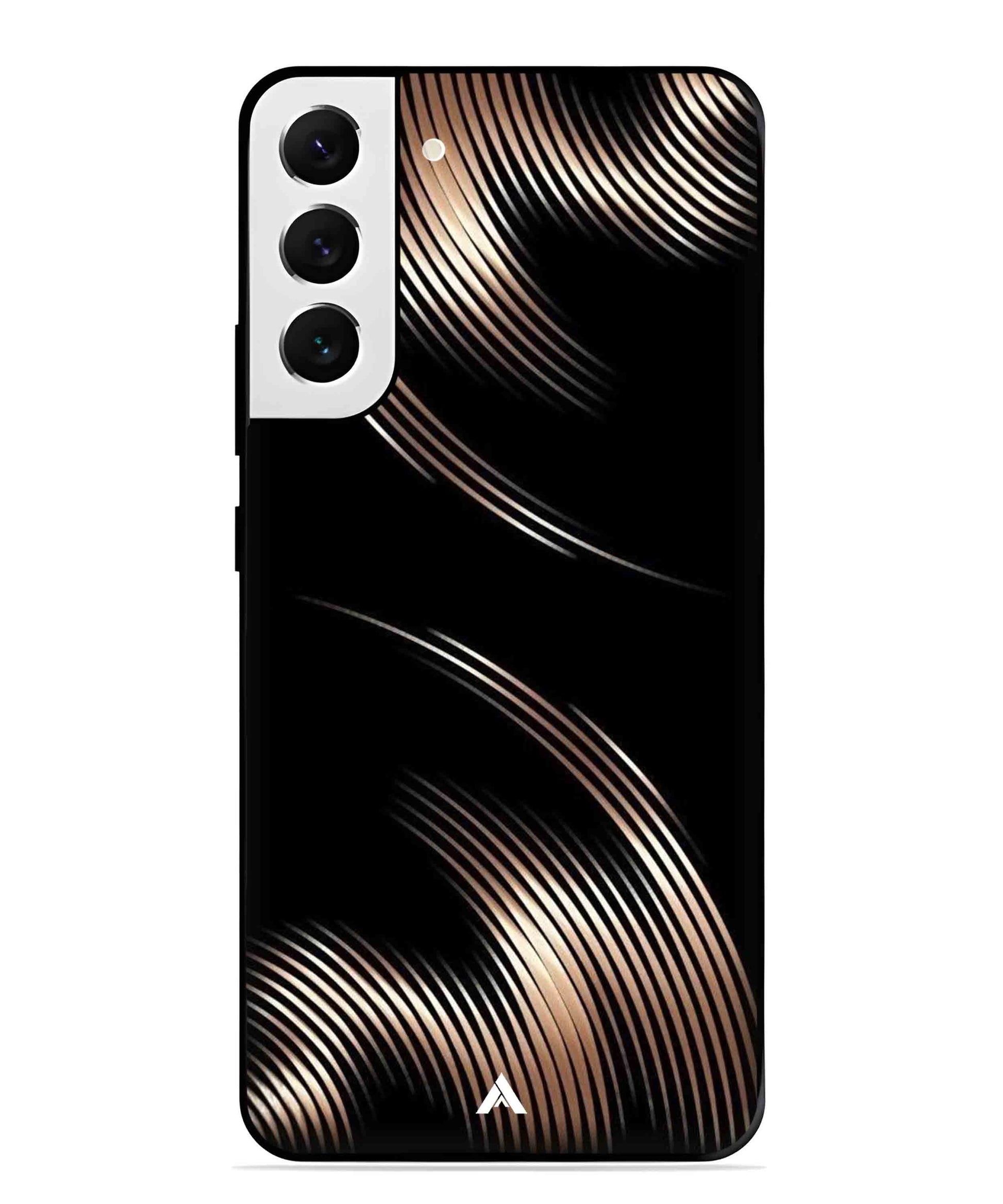 Stripe Pattern 1 Metal Back Cover Phone Case for Samsung Galaxy S22 Plus