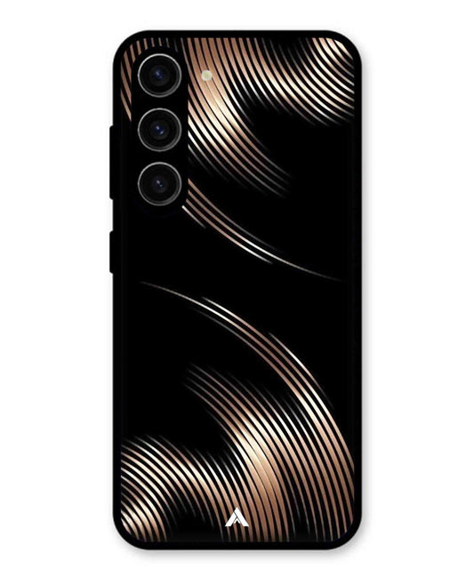 Stripe Pattern 1 Metal Back Cover Phone Case for Samsung Galaxy S23